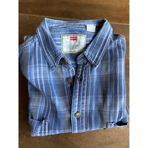 Levi's Vintage 90s Plaid Shirt Mens Medium 1995 Workwear Button Down Cotton